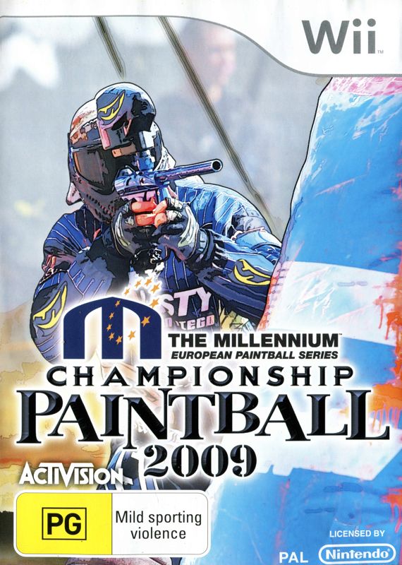 NPPL Championship Paintball 2009 box art for Wii